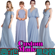 bridesmaid dress晚装女傧相姊妹裙姐妹团伴娘礼服裙订造定制简单