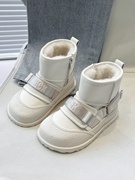 儿童短靴2023冬季保暖女童棉鞋防滑防水男童加厚靴子百搭潮款