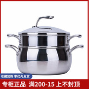 特百惠5.7l7.6l不锈钢多用锅蒸锅，汤锅炒锅