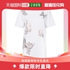 香港直邮emporioarmani阿玛尼女士t恤花纹蝴蝶易圆领(易圆领)短袖白色