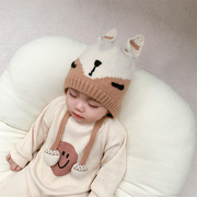 婴幼儿护耳帽冬季保暖儿童，针织毛线帽韩版可爱洋气男女宝宝套头帽