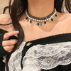 韩版新爱心花朵珍珠，多元素短款项链女锁骨，装饰品配项链