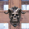 户外摆件门环特色朋克，撒旦骷髅羊头，墙壁装饰挂件家居树脂工艺品