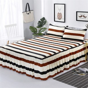 磨毛床裙单件床盖纯色，席梦思床罩床套韩式床笠床单1米1.52.0米