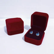 新年春绒布首饰盒高档单个戒指，盒求婚项链，手镯包装耳环饰品收纳盒
