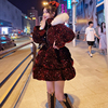 羽绒服女冬2023年韩版设计感小众红色连帽中长款亮片加厚外套
