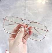 mm2070抖音双鼻梁多边形方形大框眼镜架男女同款光学防蓝光平光镜