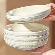 釉下彩白色盘子菜盘家用2024碗碟餐具高级感碟子陶瓷深盘餐盘