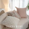 norwe沙发抱枕客厅，法式高级感靠枕枕套，枕芯粉色布艺靠背飘窗靠垫