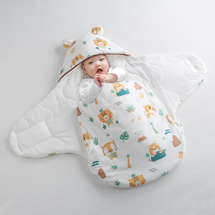宝宝包被产房初生婴儿抱被冬季外出春秋防惊跳睡袋襁褓新生儿用品