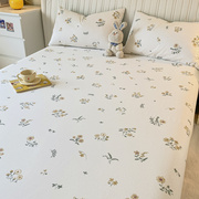 纯棉碎花小清新床单单件全棉被单，床笠床罩席梦思套1.5米1.8床垫单
