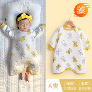 新生婴儿纯棉睡衣睡袍小月宝宝，护肚神器春夏防踢睡带被子儿童睡袋