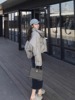 灰色短款羽绒服女小个子2024冬季韩版立领宽松轻薄保暖面包服外套