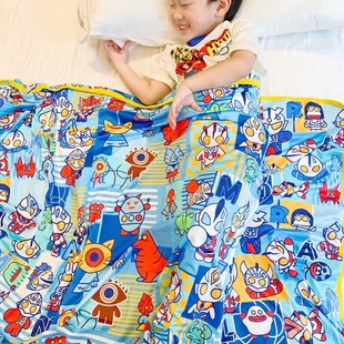 奥特曼毯子卡通夏凉被儿童冰丝凉感被婴儿毯子冰丝毯空调被小被子