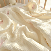 新生宝宝纯棉纱布盖毯春秋冬毯子儿童毛巾被婴儿浴巾幼儿园小被子