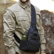 户外路亚包斜挎包单肩男士，迷彩背包运动多功能，腰包战术胸包弹弓包