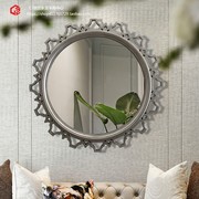 法式餐边境定制壁挂镜子玄关镜欧式背景墙镜壁炉镜卧室化妆镜镜子