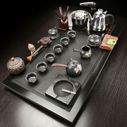 整块乌金石茶盘全自动一体整套陶瓷，紫砂功夫茶具套装家用茶台茶海