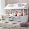 定制实木小户型儿童树屋子母床单人床创意房子男孩女孩储物床