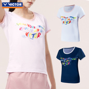 2024春季victor胜利女款羽毛球服速干t恤运动服，女士专业训练