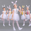 儿童小兔演出服男女童小白兔，表演服幼儿园，连体纱裙动物服舞蹈