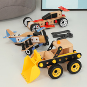 儿童拆装工程车惯性车玩具可拆卸组装拼装螺丝螺丝车男孩益智赛车