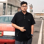 大码polo衫夏季胖子男装，加肥加大宽松短袖肥佬，休闲翻领t恤潮上衣