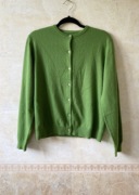 开司米羊绒衫绿色毛衣，纯山羊绒多色长袖两件套套装，贝母扣vintage