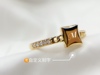 18kins金分不对称字母，装饰戒指指环，镶嵌珠宝定制欧美时尚5