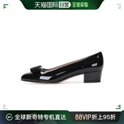 香港直邮SALVATORE FERRAGAMO 女士黑色蝴蝶结高跟鞋 0574572