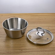 出口304不锈钢1810大碗面碗14cm加厚调料碗酱料碗电磁炉加热汤碗