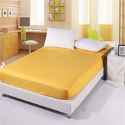 金黄色床单全棉纯棉被套四件y套欧式床上用品，三件套床品现代简约