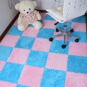 泡沫地垫少女心家用地毯卧室，满铺房间地板，垫拼接拼图可爱绒面方块
