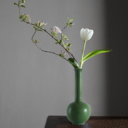景德镇手工创意陶瓷花器简约竹林风样板间花瓶干花插客厅电视柜摆