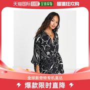 香港直邮潮奢 ASOS 女士设计宽松款长袖星星印花衬衫