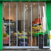 商用水果店专用透明空调门帘生鲜超市门口挡风磁铁自吸PVC软门帘