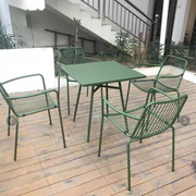 北欧户外桌椅铁艺休闲简约桌椅组合田园庭院清新花园咖啡室外桌椅