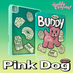 BUDDY原创适用粉色狗ipad保护套mini6磁吸2021款air4平板壳带笔槽