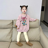 韩国童装女童卫衣春季洋气，女宝宝字母，卡通印花儿童中长款上衣