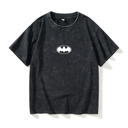 蝙蝠侠 超人T恤短袖打底衫衣服男女圆领大码宽松夏季情侣装棉上衣