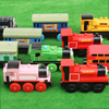 木制轨道小火车玩具木轨车兼容宜兔木轨塑料轨道，磁性滑行亨利火车