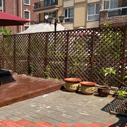 防腐木栅栏围栏室外篱笆花园栏栅，网格装饰庭院，阳台护栏植物爬藤架