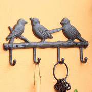 庭院花园创意装饰钥匙挂钩壁挂墙壁玄关门后衣帽架可爱小鸟挂衣钩