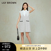 lilybrown春夏款，小香风蕾丝领a字2件套连衣裙lwfo222806