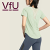 vfu瑜伽服女宽松跑步罩衫健身短袖，t恤网纱透气大码运动上衣夏季