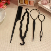 韩国发饰盘发器四件套韩式发型，盘发针拉发针，美发工具批头饰发饰品