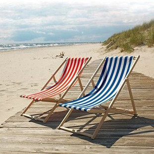 沙滩椅折叠躺椅实木简约帆布椅懒人，靠椅便携户外椅，午休家用阳台椅
