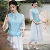 八周年店庆夏季新中式立领短款旗袍，上衣日常复古文艺民国