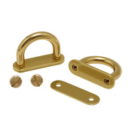 纯铜半圆拱桥手工DIY包包配件皮具五金螺丝D型扣黄铜材质提手配件