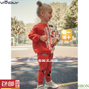 next儿童红色disney运动套装，2022春秋抓绒，卫衣2件套(3月-7歲)